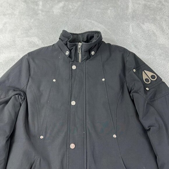 Moose Knuckles Black Down Jacket Men's Size L - Picture 12 of 15